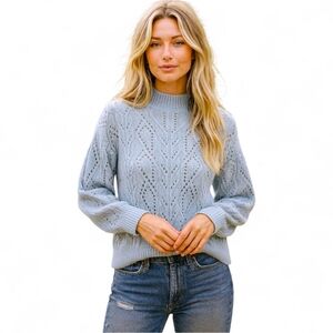 LOFT Light Blue Turtleneck Sweater